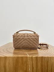Okify YSL College Suede Bag In Light Pink 20x3x13cm - 6