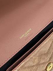Okify YSL College Suede Bag In Light Pink 20x3x13cm - 5