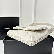 Okify YSL LE 57 Quilted Underarm Bag In White 24x18x5.5cm - 2