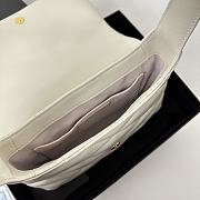 Okify YSL LE 57 Quilted Underarm Bag In White 24x18x5.5cm - 4