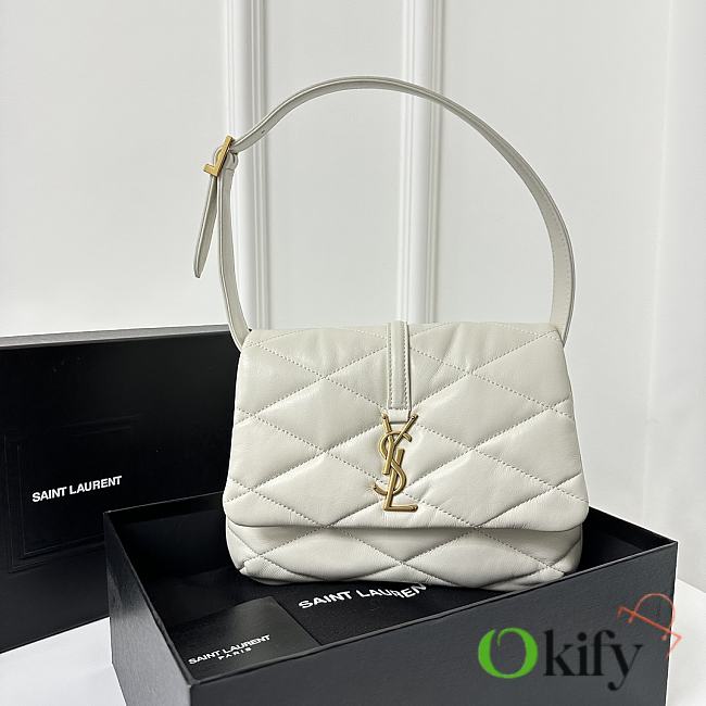 Okify YSL LE 57 Quilted Underarm Bag In White 24x18x5.5cm - 1