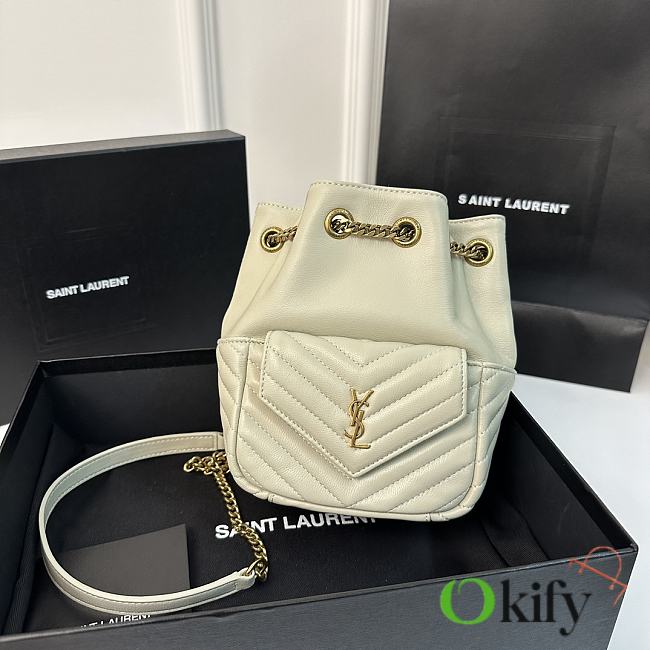 Okify YSL Joe Backpack In White 19x13x13cm - 1