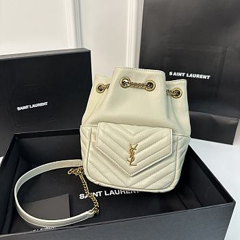 Okify YSL Joe Backpack In White 19x13x13cm