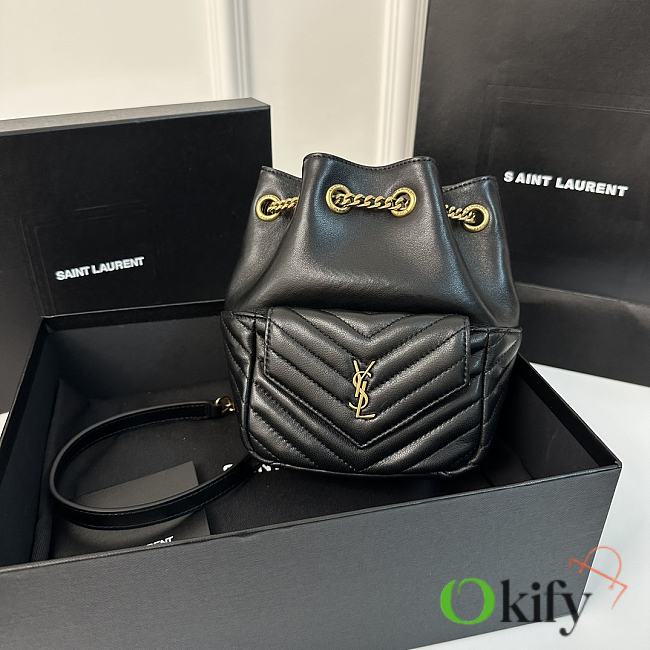 Okify YSL Joe Backpack In Black 19x13x13cm - 1