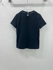 Okify Valentino Black T-shirt With Small Diamond Bow SML  - 2