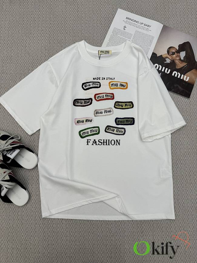 Okify MiuMiu Stickers T-shirt SML  - 1