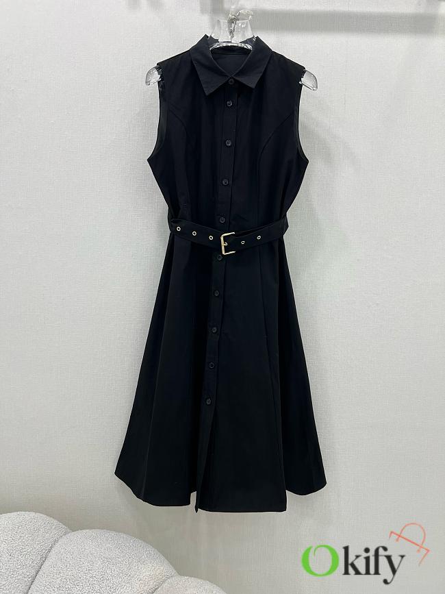 Okify Dior Black Belt Dress SML - 1