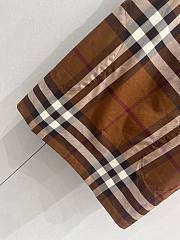 Okify Burberry Brown Plaid Sleeveless Cotton Dress S-XL - 3