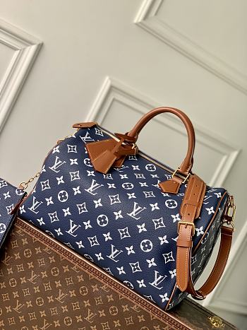 Okify Louis Vuitton Speedy 40 Bag In Dark Blue M24418 26x23x40cm