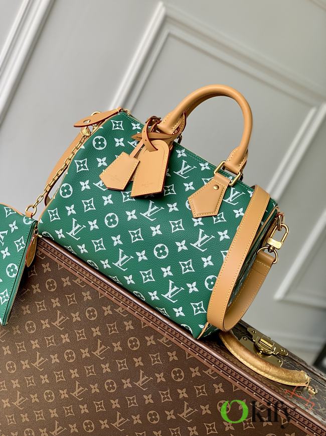 Okify Louis Vuitton Speedy 30 Bag In Green M14077 22.5x18x32cm  - 1