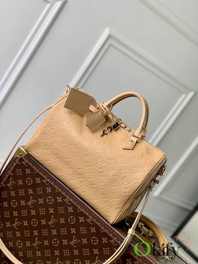 Okify Louis Vuitton Speedy Soft 30 Bag In Arizona Nude 21x17x30cm M11323  - 1