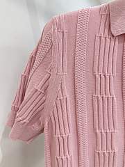 Okify Hermes Pink Polo Sweater SML - 4