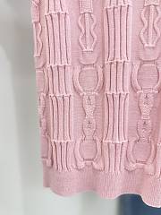 Okify Hermes Pink Polo Sweater SML - 2