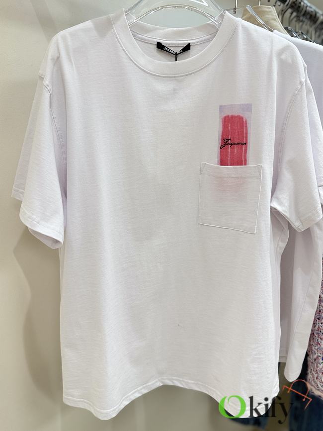 Okify Jacquemus White T-shirt S-XL  - 1