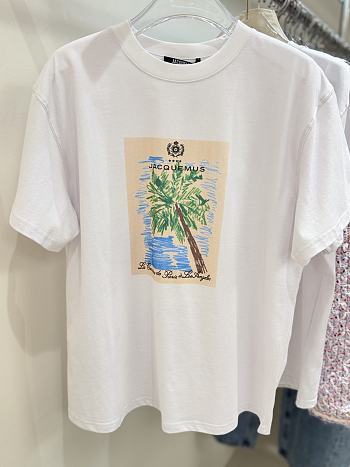 Okify Jacquemus White Coconut Tree T-shirt S-XL 
