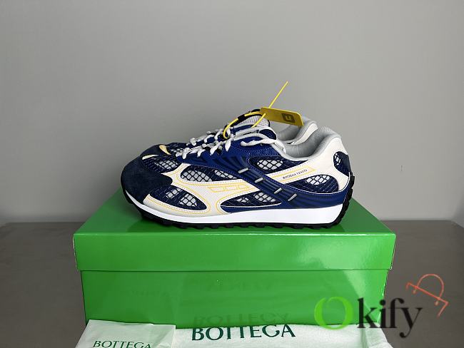 Okify Bottega Veneta Dark Blue And Yellow Orbit Sneakers EU35-46 - 1