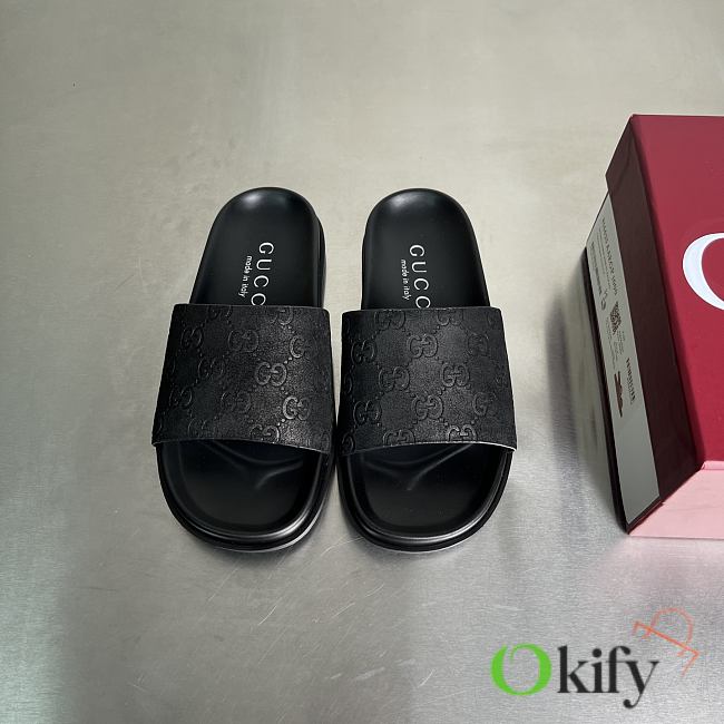 Okify Gucci Black Slides For Women EU35-40  - 1