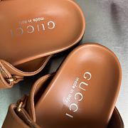 Okify Gucci Double G Brown Sandals EU35-40  - 5