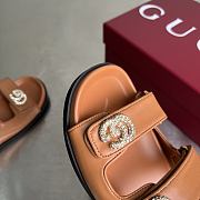 Okify Gucci Double G Brown Sandals EU35-40  - 2