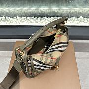 Okify Burberry B Clip Check Messenger Bag 27.5x11x19cm - 3