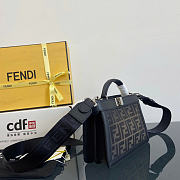 Okify Fendi Peekaboo ISeeU XCross Bag In Brown 23x6x14.5cm - 3