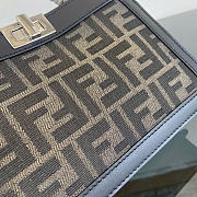 Okify Fendi Peekaboo ISeeU XCross Bag In Brown 23x6x14.5cm - 2