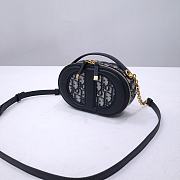 Okify Dior Signature Oval Camera Bag In Blue Oblique 18x6x11cm - 2