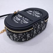 Okify Dior Signature Oval Camera Bag In Blue Oblique 18x6x11cm - 5
