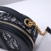 Okify Dior Signature Oval Camera Bag In Blue Oblique 18x6x11cm - 4