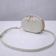 Okify Dior Signature Oval Camera Bag In White 18x6x11cm - 3
