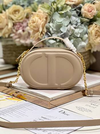 Okify Dior Signature Oval Camera Bag In Beige 18x6x11cm