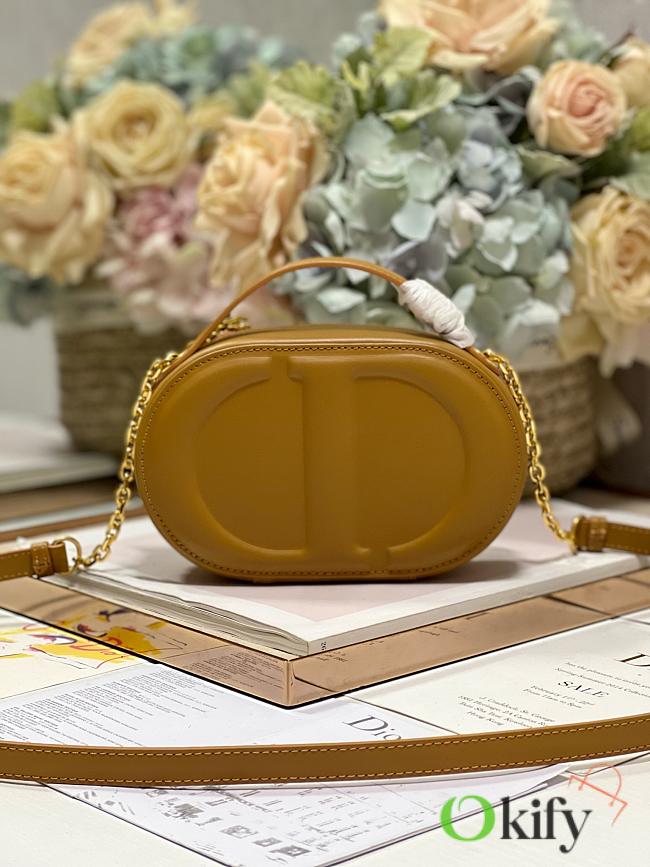 Okify Dior Signature Oval Camera Bag In Brown 18x6x11cm - 1