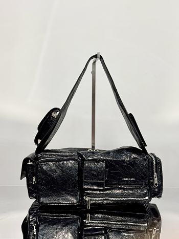 Okify Balenciaga Superbusy Bag In Black 35x12x11cm 
