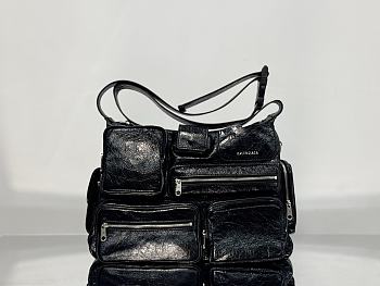 Okify Balenciaga Superbusy Bag In Black 33x24x9.9cm 