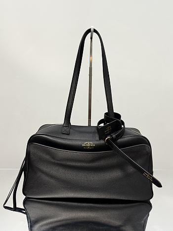 Okify Balenciaga Carrie Bowling Bag In Black 35.8x18.7x16.5cm 