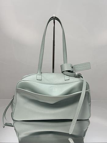 Okify Balenciaga Carrie Bowling Bag In Blue 35.8x18.7x16.5cm 