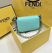 Okify Fendi x Tiffany Mini Baguette Bag In Blue 11x2.5x7cm - 2