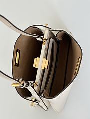 Okify Fendi Peekaboo Soft Medium Bag In White 29x12x19cm  - 2