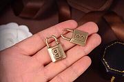 Okify Balenciaga Lock Gold Earrings  - 4