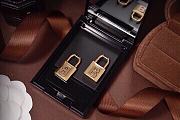 Okify Balenciaga Lock Gold Earrings  - 2