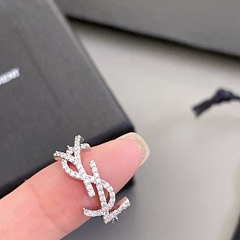 Okify YSL Diamond Silver Ring 23169