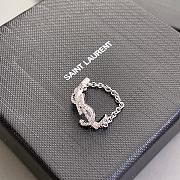 Okify YSL Diamond Silver Ring 23169 - 6