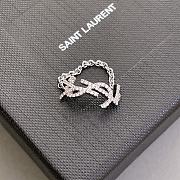 Okify YSL Diamond Silver Ring 23169 - 5