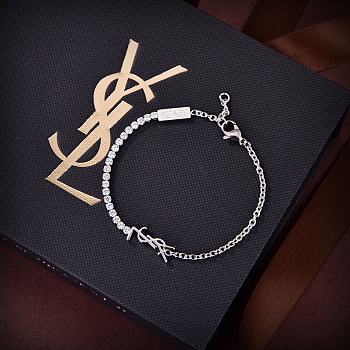 Okify YSL Silver Bracelet With Diamond 23171