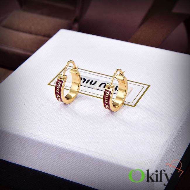 Okify MiuMiu Red Earrings  - 1