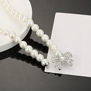 Okify MiuMiu Butterfly Charm Pearl Necklace - 5