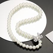 Okify MiuMiu Butterfly Charm Pearl Necklace - 2