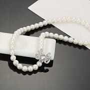 Okify MiuMiu Butterfly Charm Pearl Necklace - 4