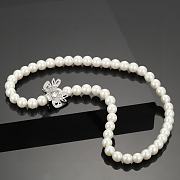 Okify MiuMiu Butterfly Charm Pearl Necklace - 1