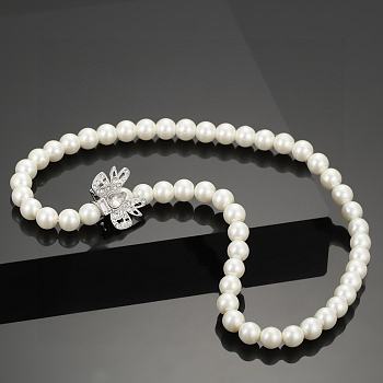 Okify MiuMiu Butterfly Charm Pearl Necklace